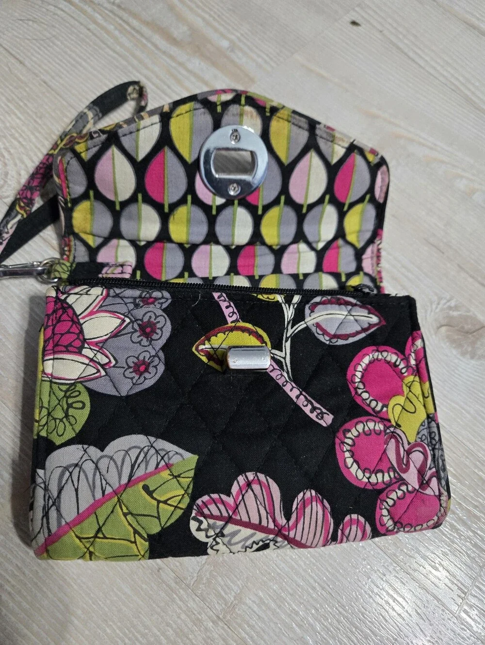 Vera Bradley Black Wristlet